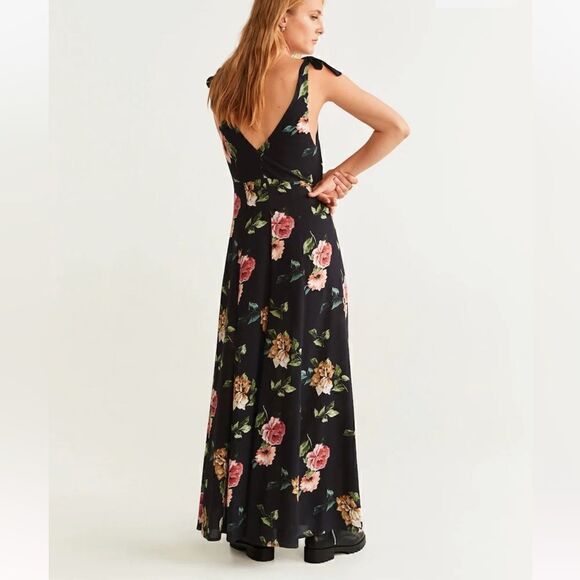 Mango Floral bow dress size 2 - Picture 5 of 12